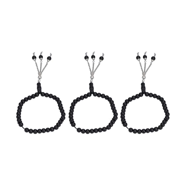 3 Pcs Prayer Beads 33 Beads Polished Smoother Surfaces 10mm Diameter Comfortable to Wear Brighter Handheld Prayer Beads