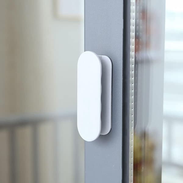 Self-adhesive sliding door handle, 2 pieces white, no drilling, for cabinet and drawer