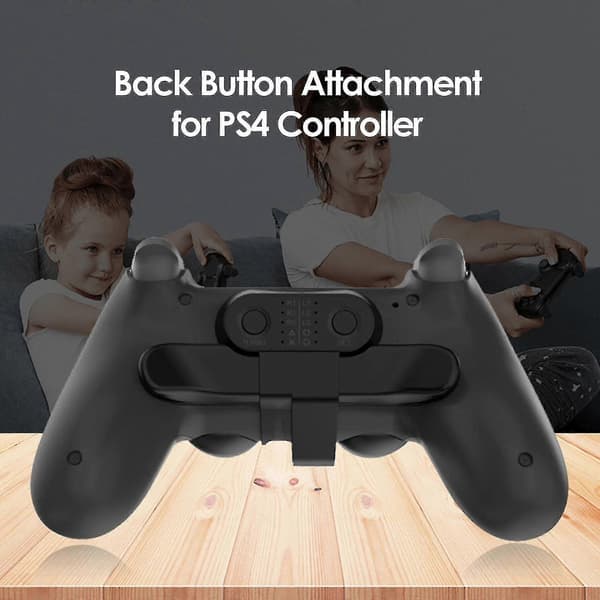 Ps4 Back Clip Extender Sort, Ps4 Controller Paddles Bagknapmontering/Turbo Funktion Fps/Tilpasningsmapping Knapper/Lydstik