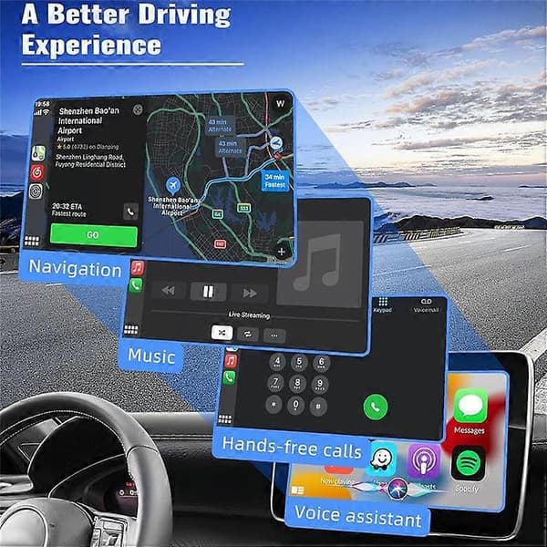 Trådløs Carplay Android Auto-adapter Smart Carplay Ai Box Kablet til trådløs Carplay Dongle