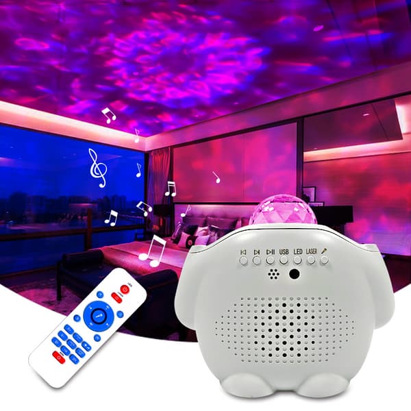 (Vit) Sky Star Projektor, 4 i 1 Dynamisk LED-Projektor, 32 Pro