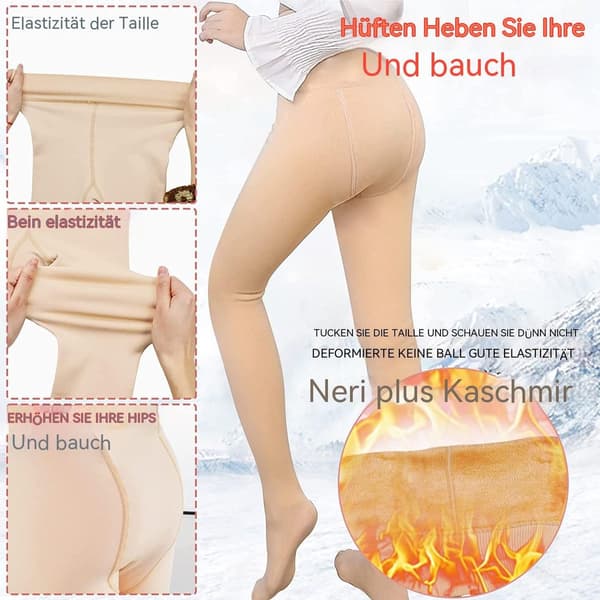 Dame Leggings Varme Strømpebukser Forede Slanke Termiske Strømpebukser KLB