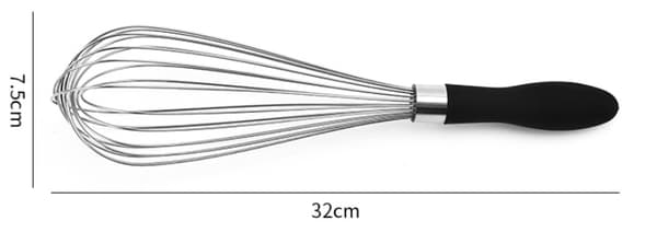 Piskeris 32 cm, Køkkenredskab, Lille piskeris i rustfrit stål