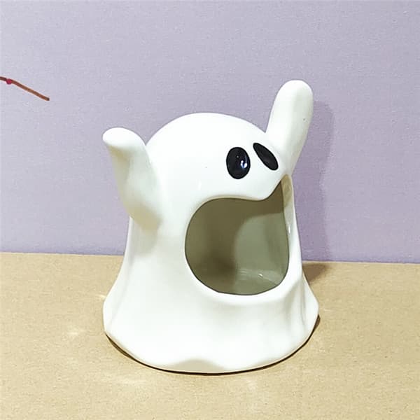 High Temperature Ceramic Hamster Nest, White Porcelain, Golden Bear
