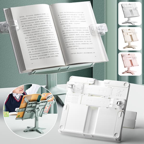 Adjustable Lifting Reading Stand, Lightweight Ergonomic Desktop Reading Shelf for Students Office Workers Yellow Yellow