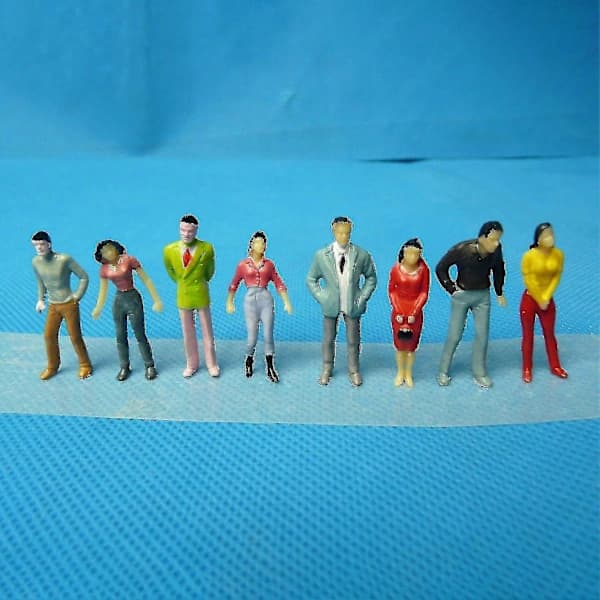 100 st Blandade Miniatyr Sandmodell DIY Stående Människofigurer