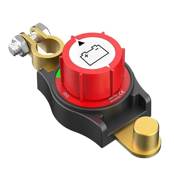 Batteriafbryder til topmontering 12V, Batteriafbryder Negativ tænd/sluk 12-48V Batteriafbryder til topmontering til biler