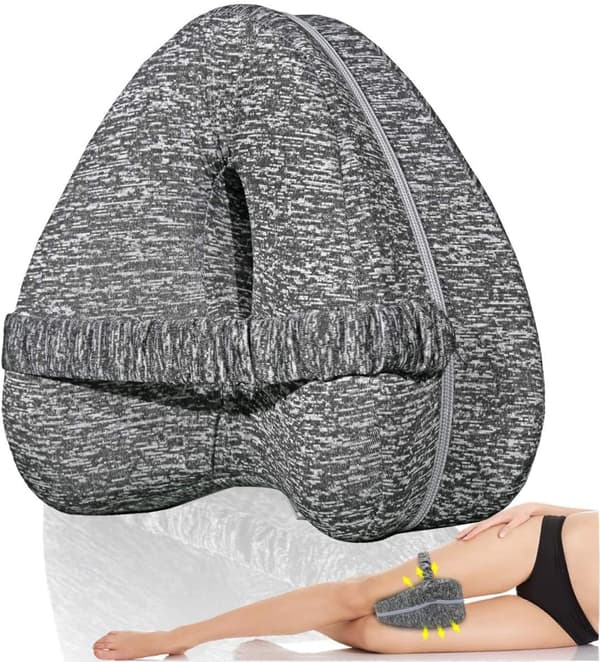 Heart-shaped orthopedic sleeping pillow for leg wedge pillow with knee support sciatica pillows body pillow
