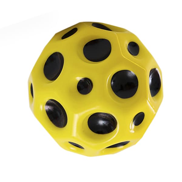 Elastic Bouncing Space Ball Parent Child Interactive Hand Eye Coordination Sports Training Bouncing Foam Ball 66mm Yellow