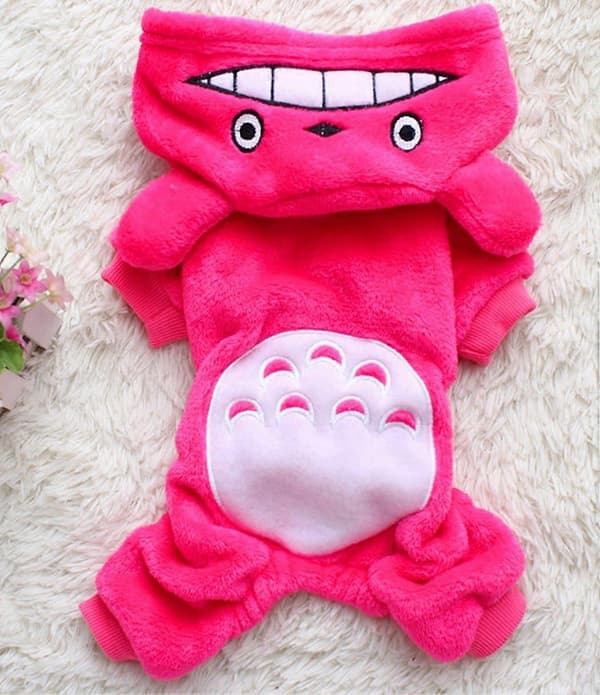 Valpkläder Hundtröja Varm Jumper Höstkappa Höst Hundkläder Modeoverall Rosa L