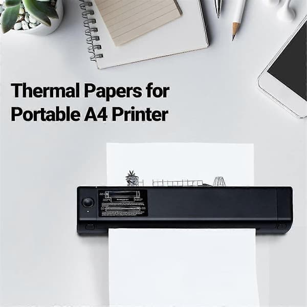 200 ark A4 Termopapir M08F Printer Hurtigtørrende Kontinuerligt Termopapir Dokument Studiemateriale