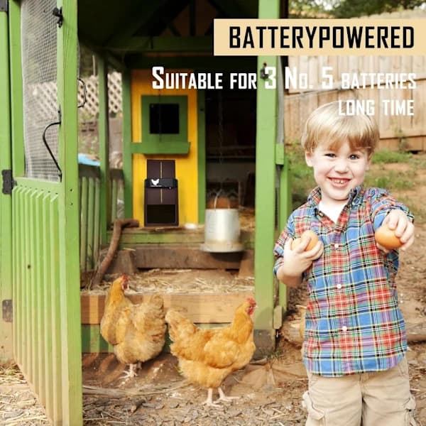 Automatic Chicken Coop Door Solar Powered Opener With Light Sensor Full Aluminum Waterproof For Chickens Ducks Geese