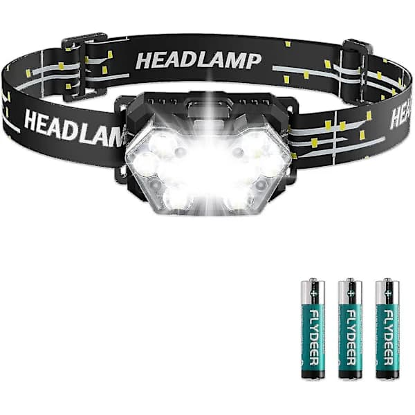 Vanntett 12000 Lumen Hodelykt Oppladbar Frontlykt 9 LED-lys