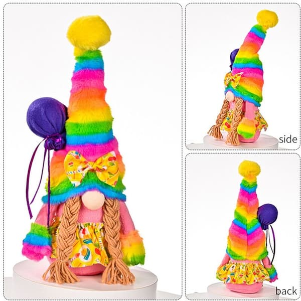 Rainbow Gnome Doll - Birthday - Decorative Doll - Swedish Tomte - Scandinavian - Elf - Decoration - B