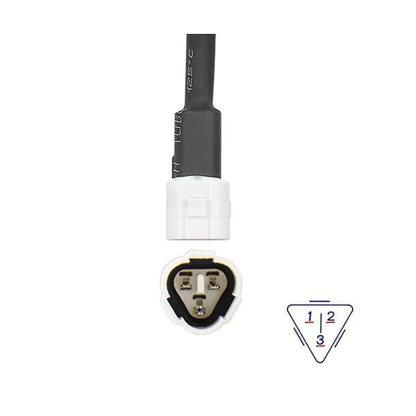 2 stk. OBD Motorcykelkabel til 3-benet stik Diagnostikkabel 3-benet til OBD2 16-benet adapter