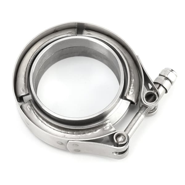 2,25 tommers Turbo Eksos Downpipe Rustfritt Stål V Båndklemme 2 stk Flenssett