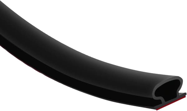 Door Seal Strip, Self-Adhesive TPE Anti-Collision Draft Stopper for Doors Windows Home, Black 10 x 6 mm 6 m