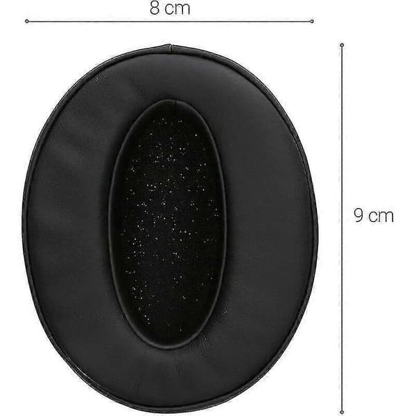 2x Erstatningsørepuder Kompatible Med Sennheiser Hd 4.50 Btnc - Skumørepuder Til Hovedtelefoner - Sort