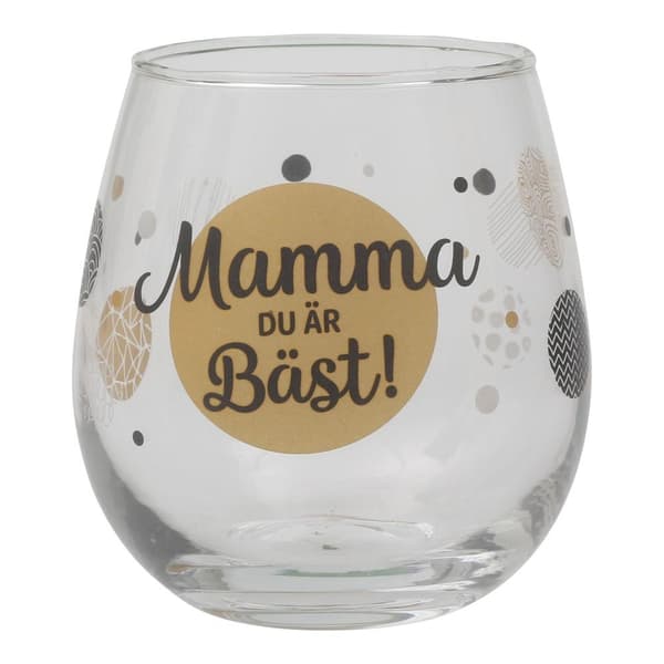 Cheers Glas  \"MAMMA Du är bäst \" Dricksglas Transparent Transparent Transparent