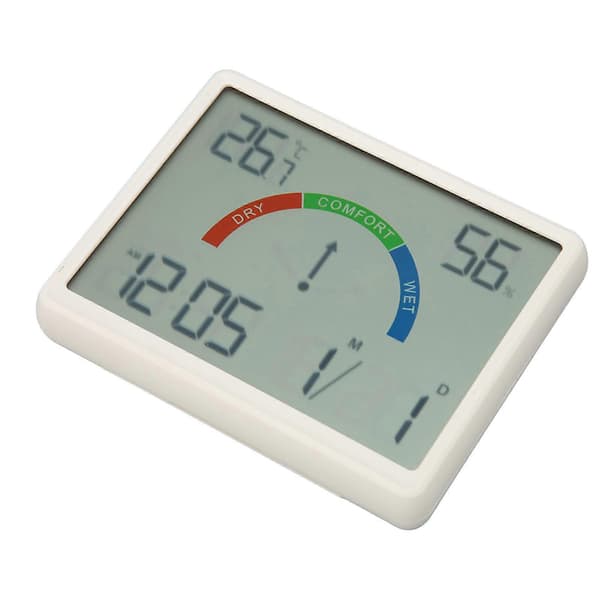 Digital väckarklocka med stödben, stora siffror, magnetisk digital bordsklocka med temperatur- och luftfuktighetsdisplay