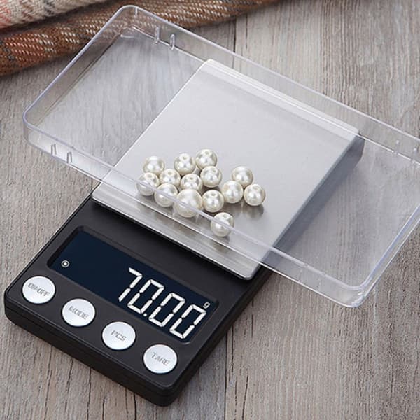 Mini Pocket 500/0.01g High Precision LCD Backlit Scale 1kg/0.1g KLB