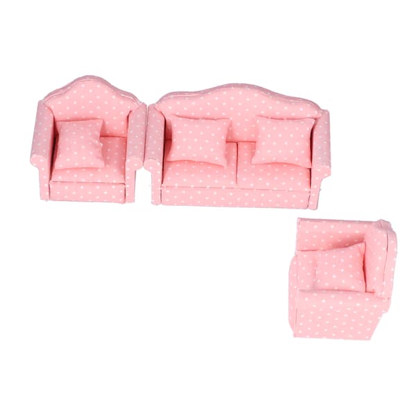 1:12 Miniatyr Dukkehus Sofa DIY Mini Dukkehus Sofa Møbler Leker Tilbehør
