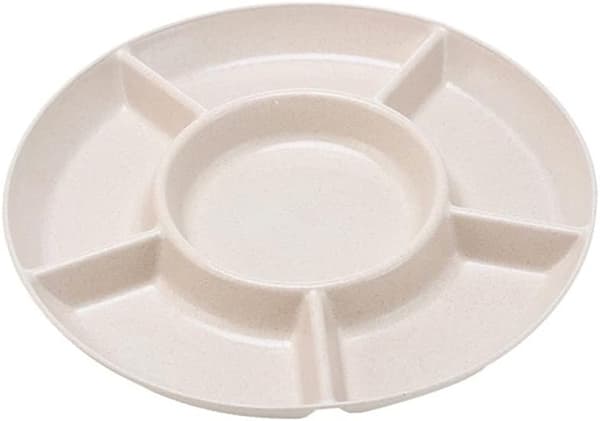 PC 6-facks matförvaringsbricka torkad frukt snacksbricka, 28,5 cm{AZC}