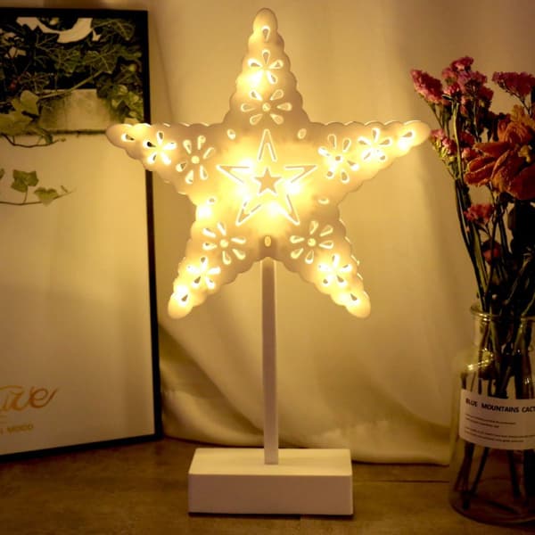 LED-stjernelampe 29 cm med pære KLB