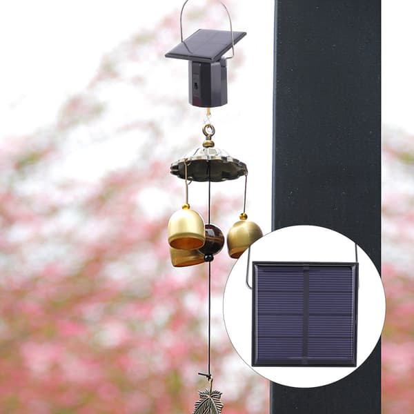 Solar Powered Ecological Motor Wind Chime Ornament Hanging Rotating Motor