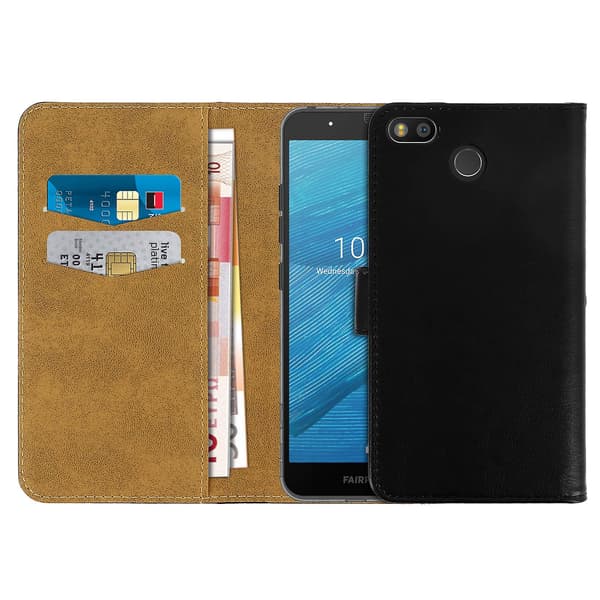Folio-etui med kortpladser til Fairphone 3/3 Plus - Fastgøres med lim - Magnetisk