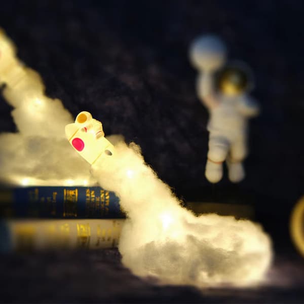 DIY-rakett nattlampe astronaut sky-lampe med