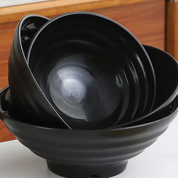 1 set Ramen Bowl Set with Chopsticks Spoon Plate, for Home Kitchen Restaurant Hotel, Kitchenware, Cutlery Accessories 19cm
