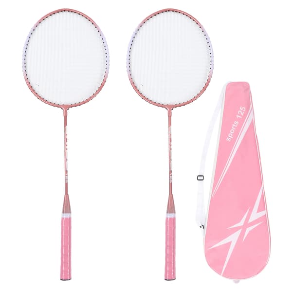 Rosa Profesjonelle Separate Badmintonracketer i Jernlegering for Nybegynnere Studenttrening