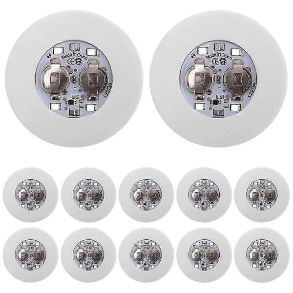 LED Coasters, 12-pack Luminous Coasters, LED Bottle Lights, LED Sticker Coasters Discs Light Up for Bottles