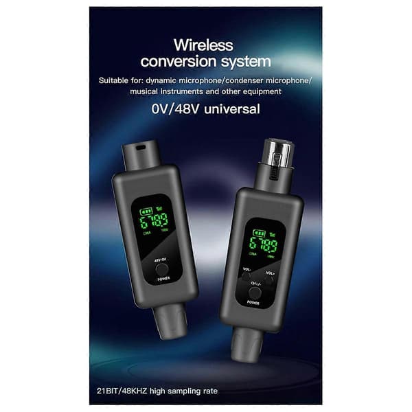 2.4G UHF Trådløst Lydsender- og Mottakersystem Mikrofonadapter