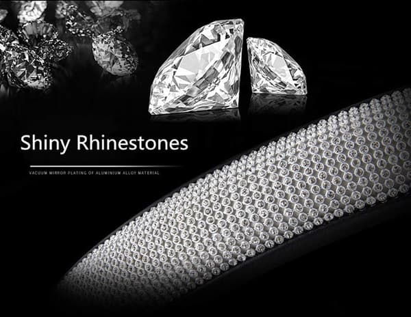 Nyt Diamantlæder Ratovertræk med Bling Bling Krystal
