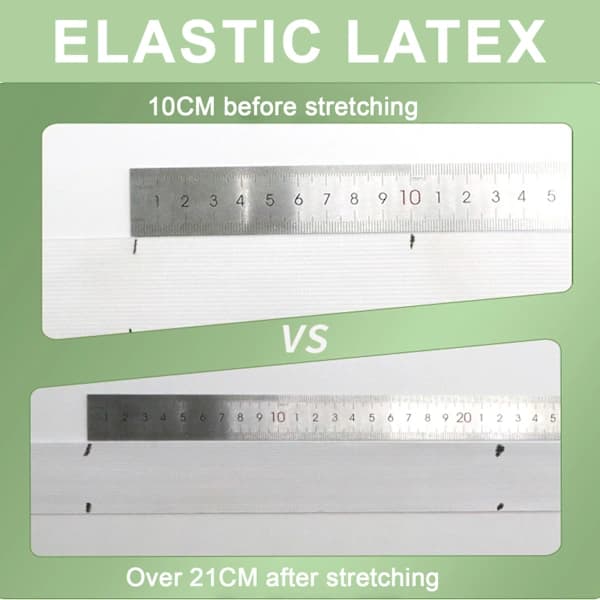Elastiske bånd med høj elasticitet, elastikbånd til syning, stærk elasticitet og fleksibilitet, 10 meter x 2,5 cm, vender let tilbage til oprindelig form