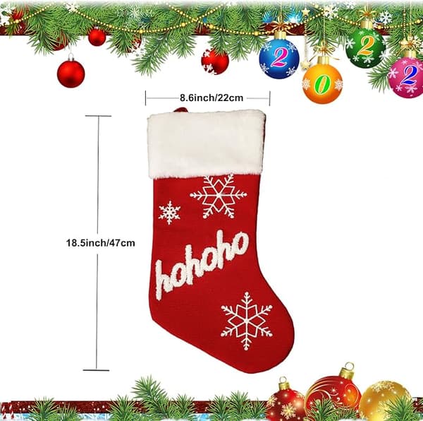 Julstrumpor 4-pack, 45 cm plysch stora julstrumpor