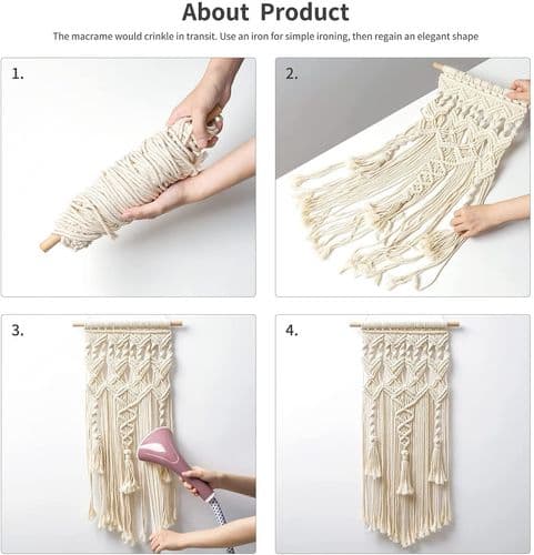 Veggdekor Boho Dekor Elegant Vevd Geometrisk Veggkunst
