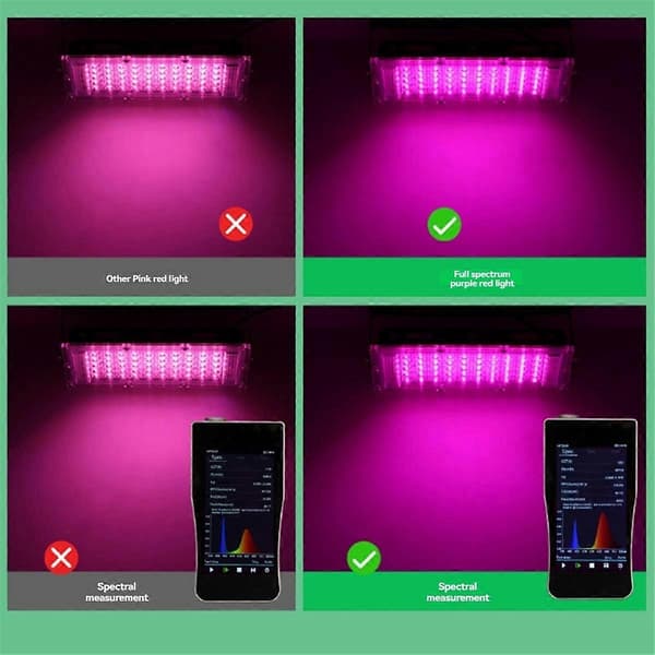 For planter 200W LED plantelys fullspektrum fytolampe drivhus plantebelysning EU-plugg