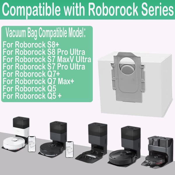 Støvsugerposer til Roborock S8+/S8 Pro Ultra/S7 MaxV