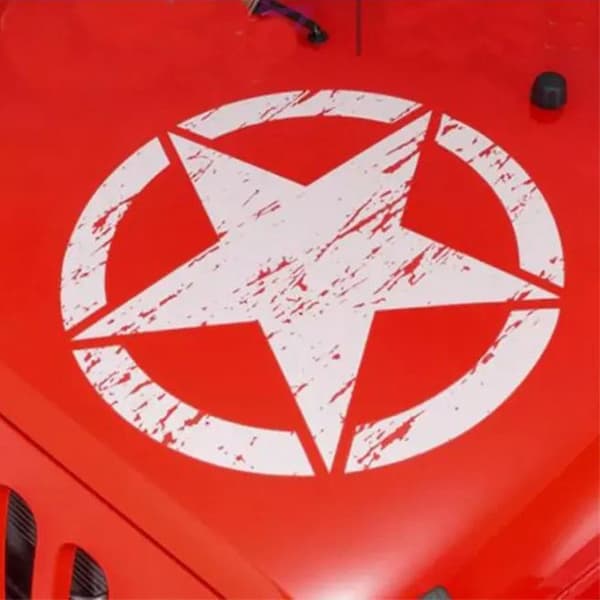 Creative Car Exterior Sticker, 50cm Large Star Shape (White)