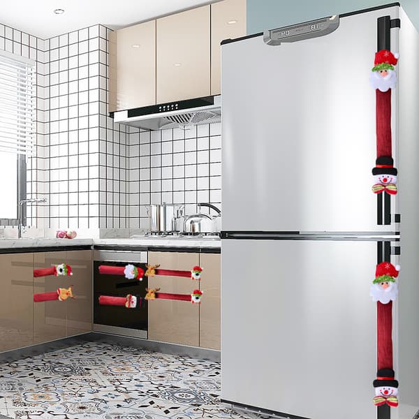 8 Pcs Christmas Refrigerator Handle Covers, 3D Fridge Door Covers