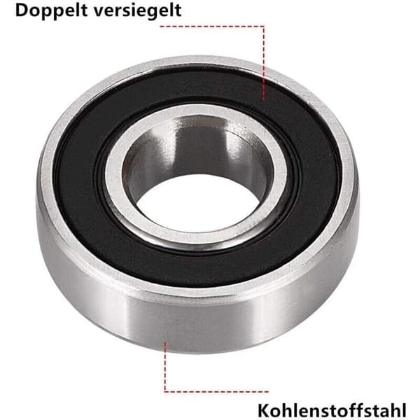 10 stk. kuglelejer. Fremstillet af lejestål 12 mm x 28 mm x 8 mm. Dobbeltskærmede sporkuglelejer