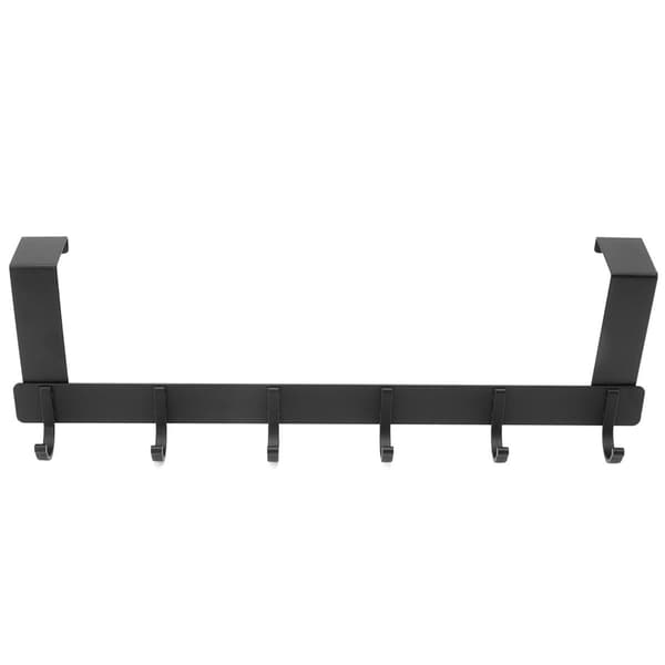 Door Hanging Hook, 6 Hooks, Space Aluminum, Thickened, Movable KLB