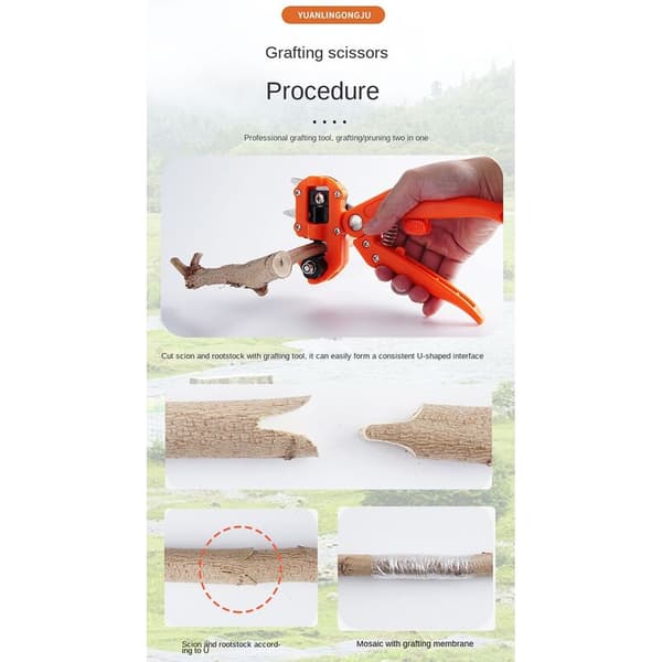 Garden Grafting Tool, Multifunctional Grafting Shears Grafting Machine Grafting Device for Fruit Trees and Vines