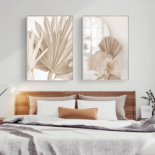 Set med 3 canvastavlor - Modern bohemisk stil - Dekoration för vardagsrum och sovrum - Ramlös 3 x 50 x 70 cm