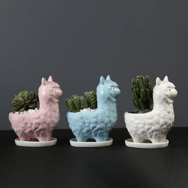Alpaca urtepotte Kreative sukkulente plantekrukker Sød dyr