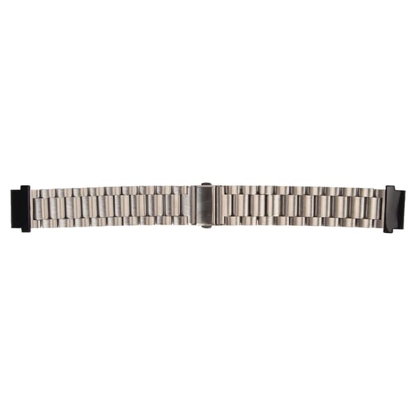 Urremserstatning Rustfrit Stål Dobbeltspænde 24mm til Garmin Fenix 7S 6S 5S Sølv