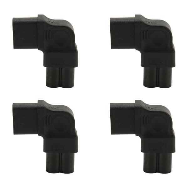 IEC320 C6 til C13 Strømadapter 90 Grader 2.5A‑10A 250V Strømstikadapter til UPS Computerstik 4 stk.